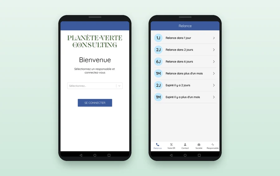 Aperçu de CRM Planète Verte Consulting