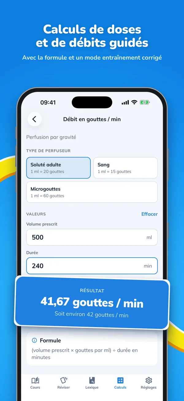 Calcul de débit dans IFSI Workout
