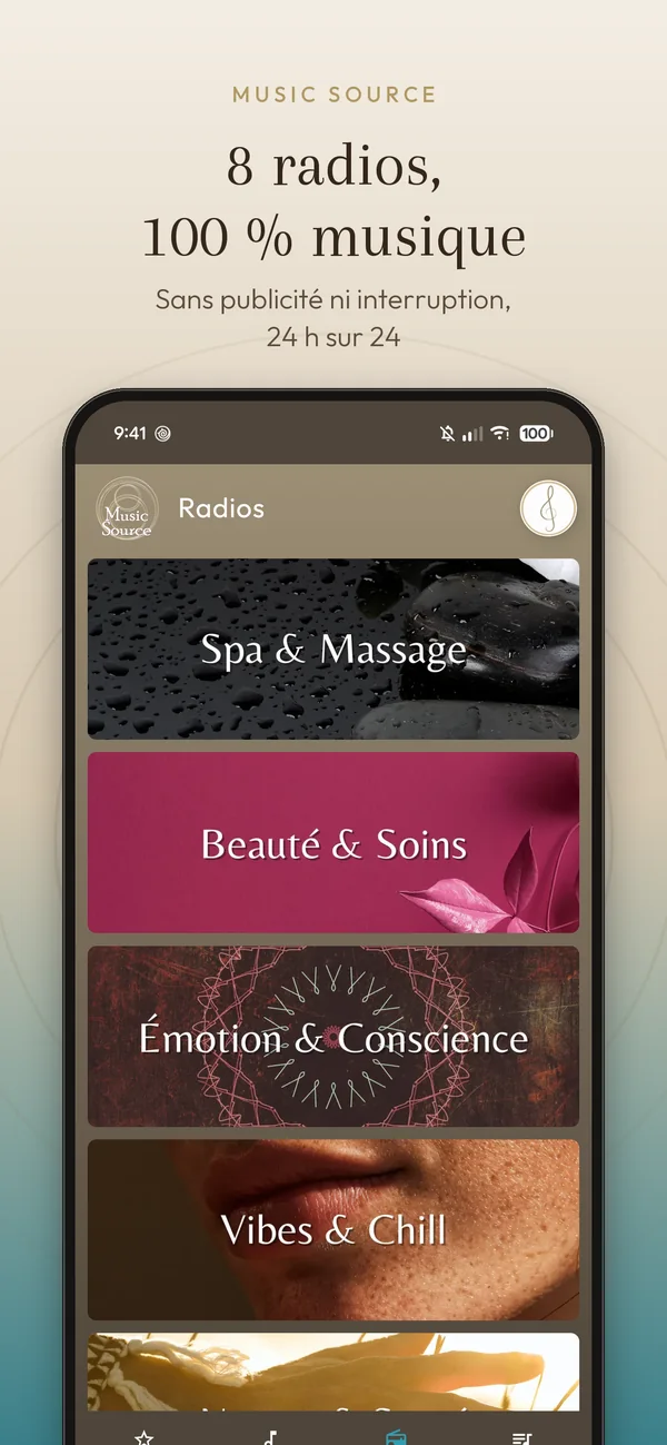 Stations de radio de Music Source