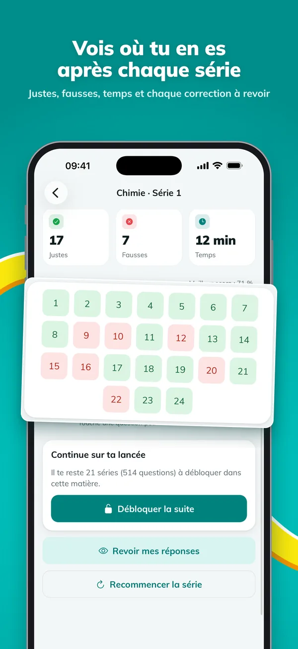 Fin de série : justes, fausses, temps et chaque correction à revoir